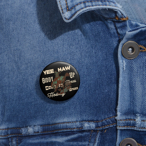Vintage bronc Custom Pin Buttons