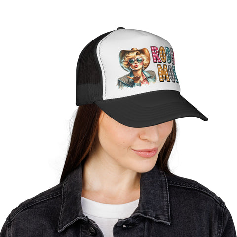 Rodeo Mom Trucker Cap — Retro Cowgirl Mesh Hat