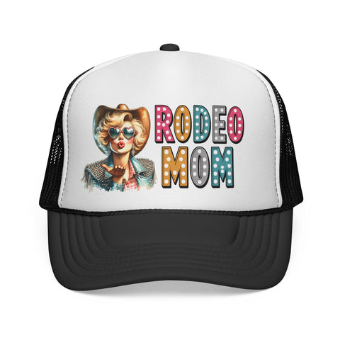 Rodeo Mom Trucker Cap — Retro Cowgirl Mesh Hat