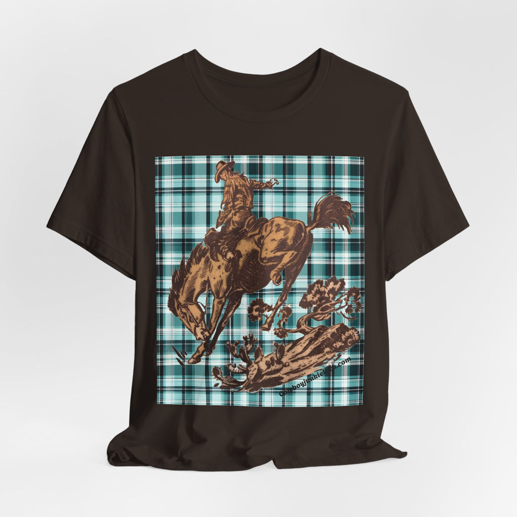 Signature Bronc Logo Tee Plaid