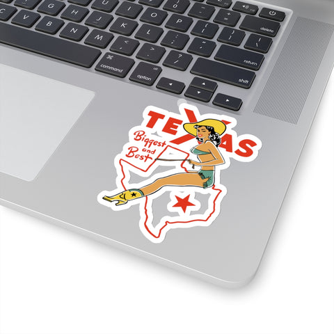 Texas Cowgirl  Kiss-Cut Stickers
