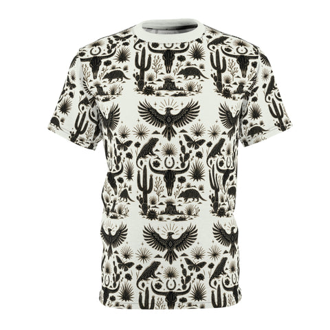 Desert Totem Tee — Southwestern Skull & Wildlife Graphic T‑Shirt
