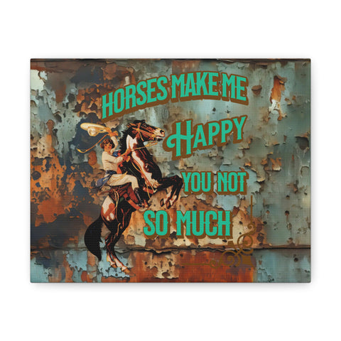 Horse happy Canvas Gallery Wraps