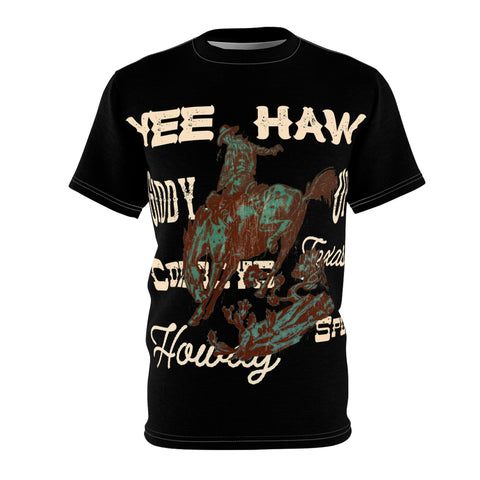 Vintage Yee Haw Unisex Cut & Sew Tee - Western Cowboy Style Shirt