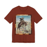 Cowhide Bronc Rider  T Shirt