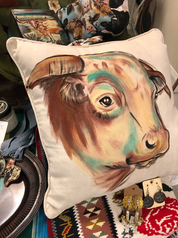 Painted Hereford Pillow